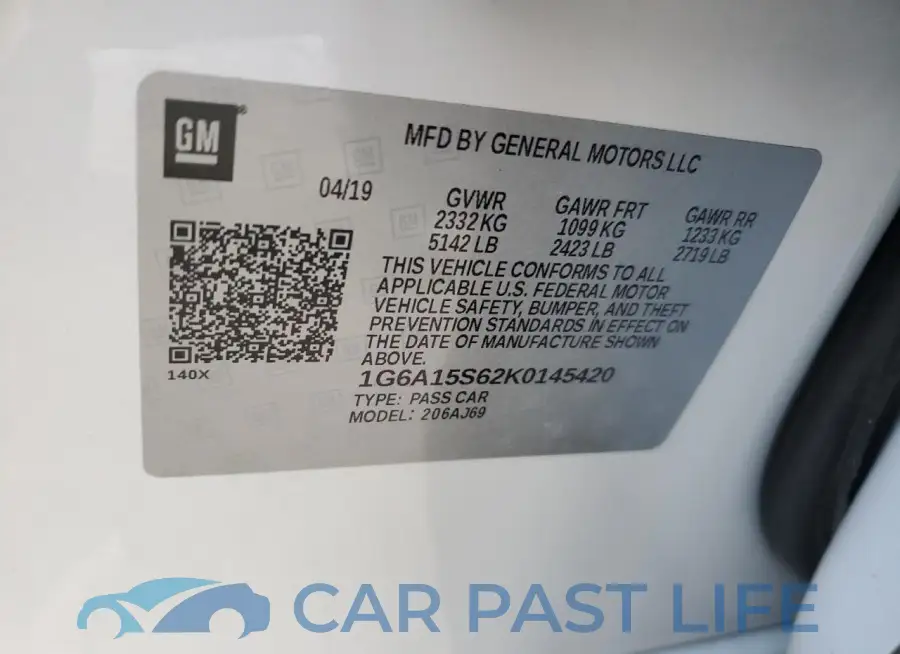 1G6A15S62K0145420# 13