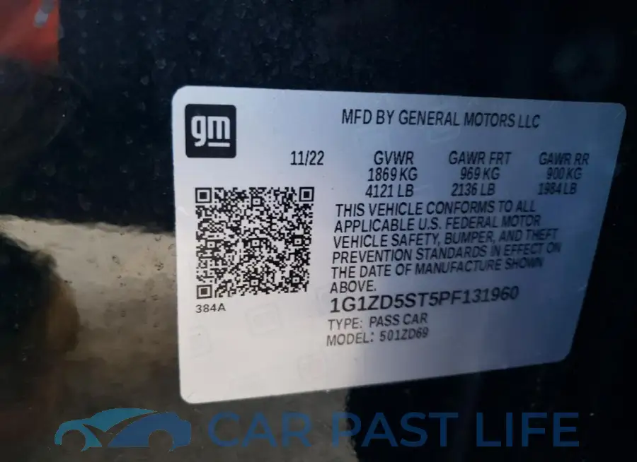 1G1ZD5ST5PF131960# 12