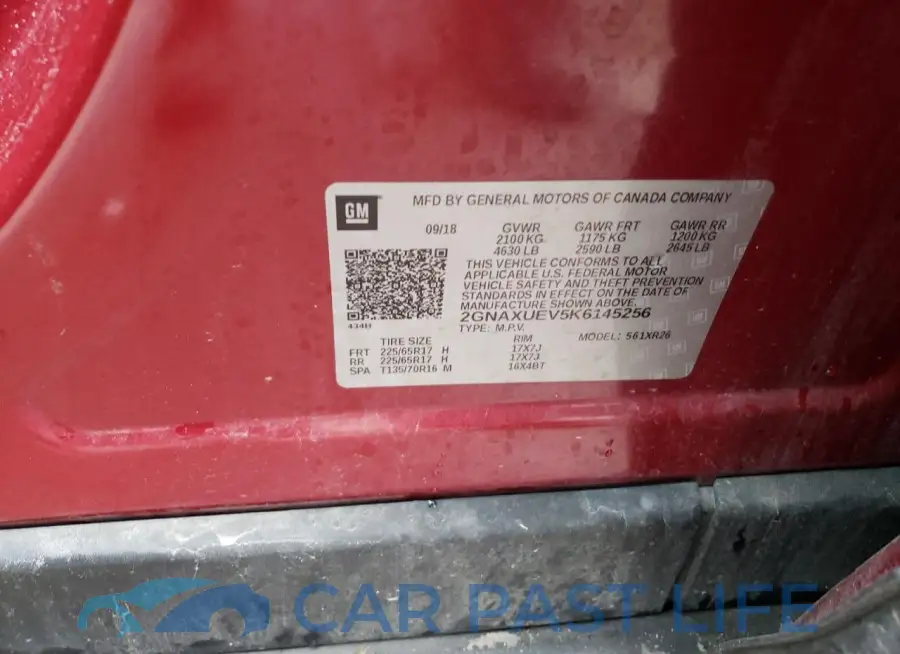 2GNAXUEV5K6145256# 12