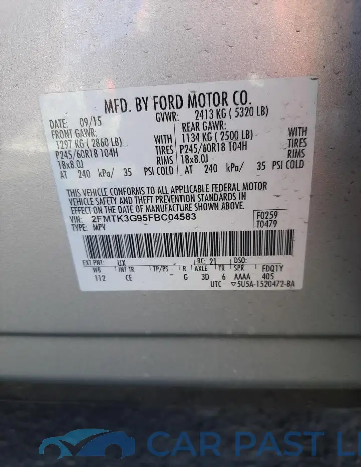 2FMTK3G95FBC04583# 13