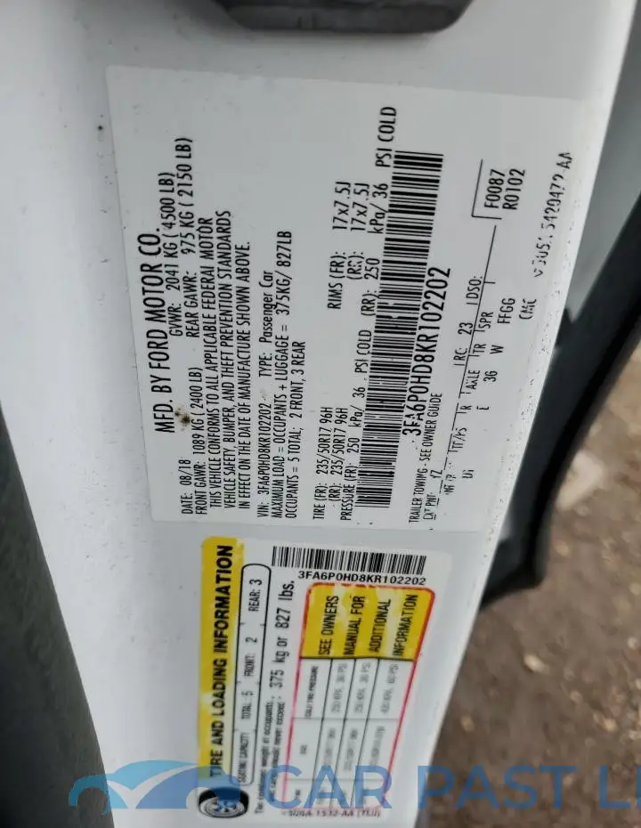 3FA6P0HD8KR102202# 12