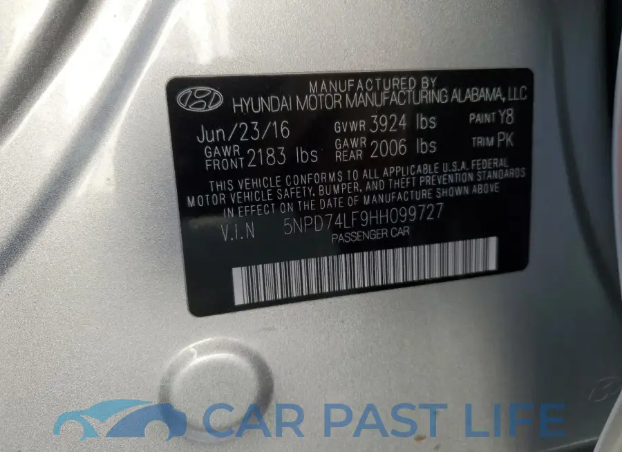 5NPD74LF9HH099727# 12