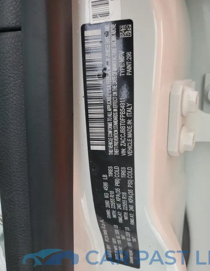 ZACCJBBT0FPB54911# 12