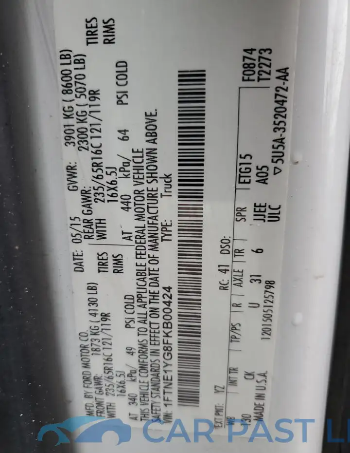 1FTNE1YG8FKB00424# 13