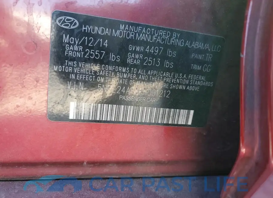5NPE24AFXFH001212# 12