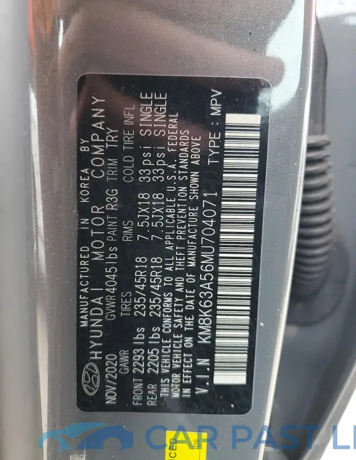KM8K63A56MU704071# 12