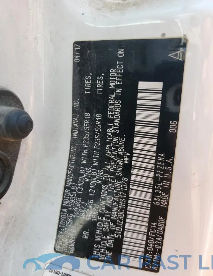5TDJZ3DC1HS171378# 13
