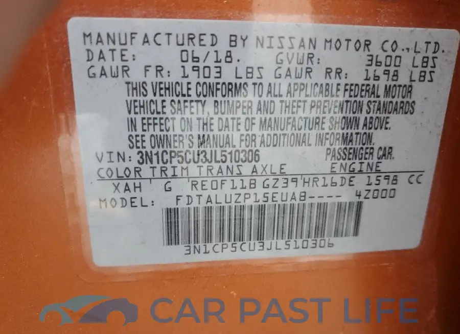 3N1CP5CU3JL510306# 13