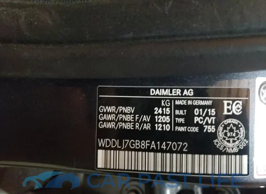 WDDLJ7GB8FA147072# 14