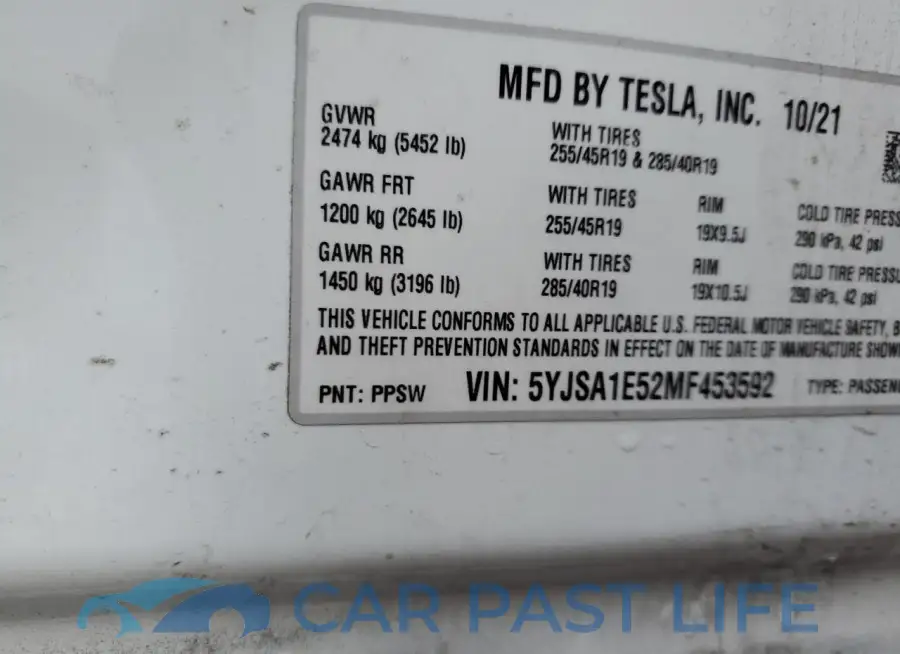 5YJSA1E52MF453592# 13