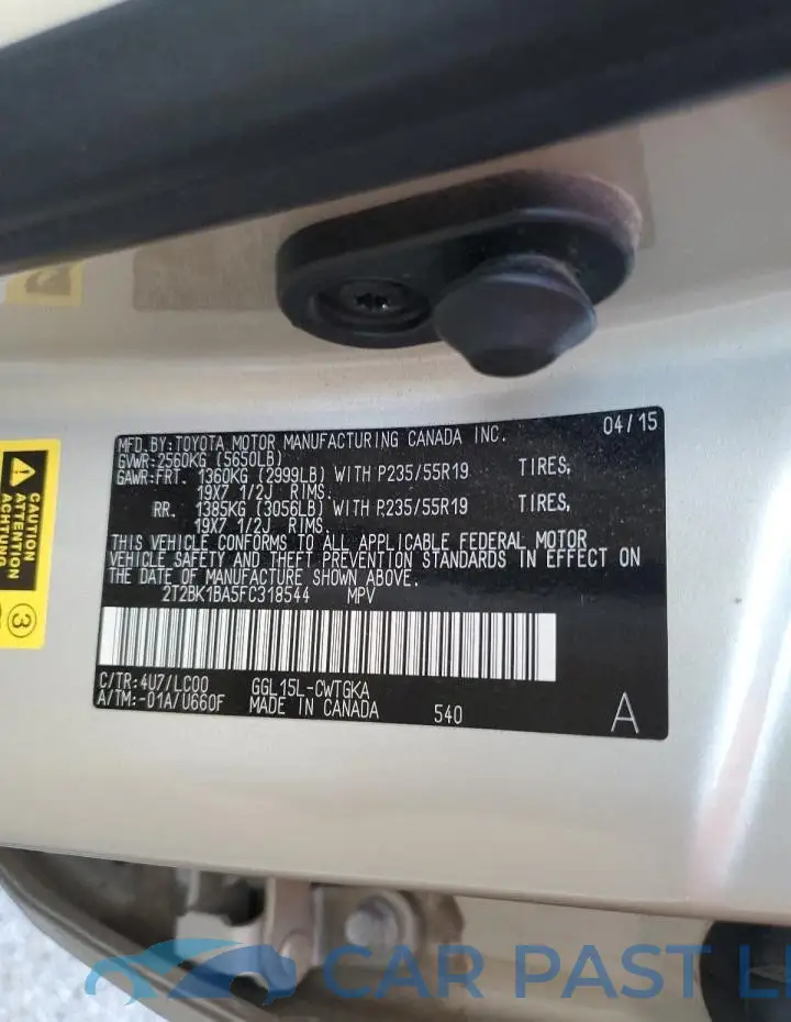 2T2BK1BA5FC318544# 13