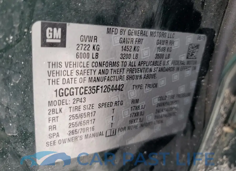 1GCGTCE35F1264442# 12