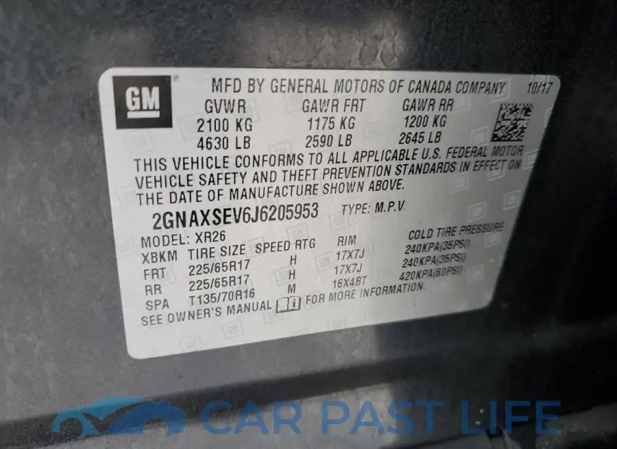 2GNAXSEV6J6205953# 13
