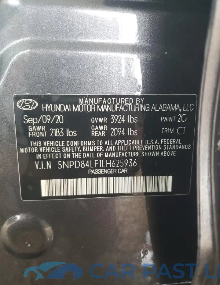 5NPD84LF1LH625936# 12