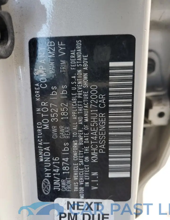 KMHCT4AE5HU172000# 12