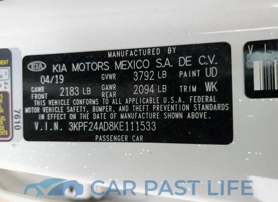 3KPF24AD8KE111533# 13