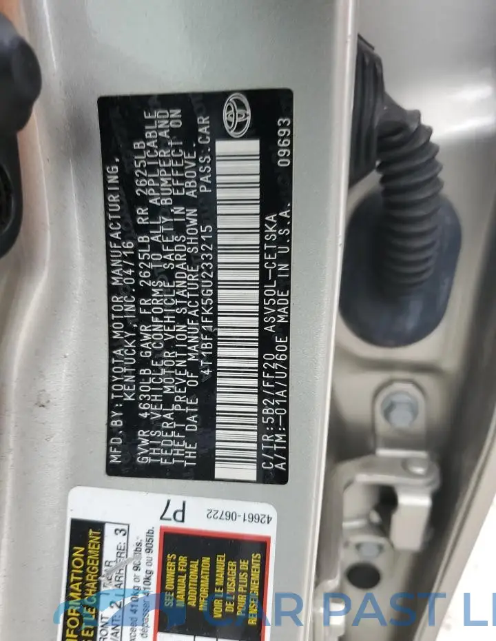 4T1BF1FK5GU233215# 13