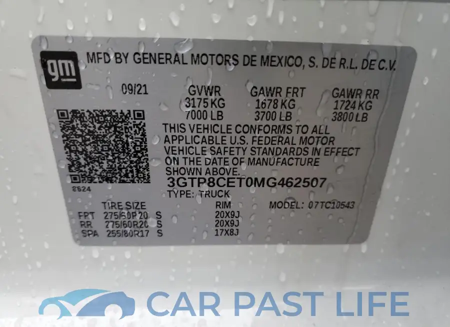 3GTP8CET0MG462507# 12