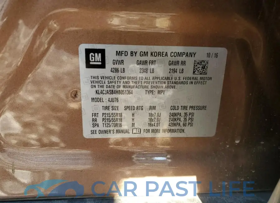KL4CJASB4HB051364# 14