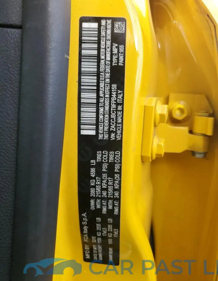 ZACCJBCT9FPB44158# 12