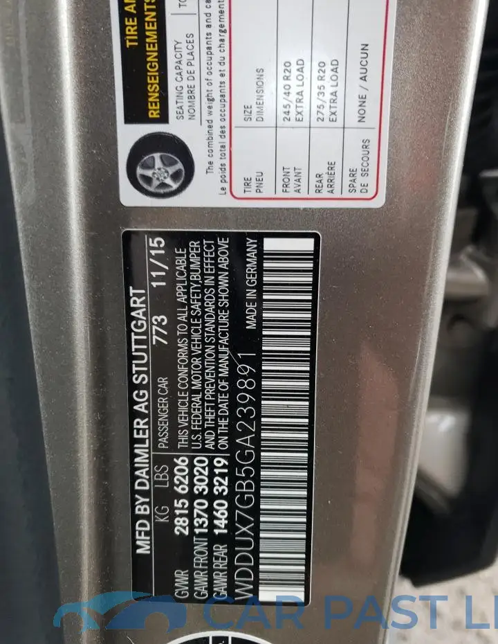 WDDUX7GB5GA239891# 12