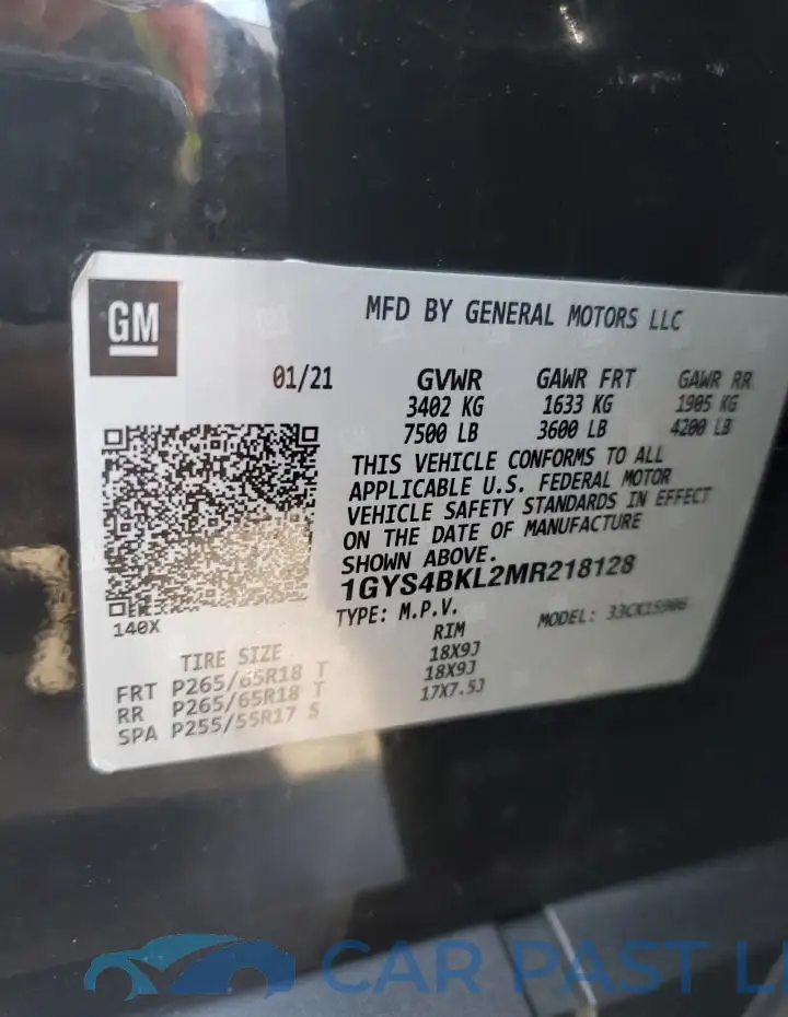 1GYS4BKL2MR218128# 12