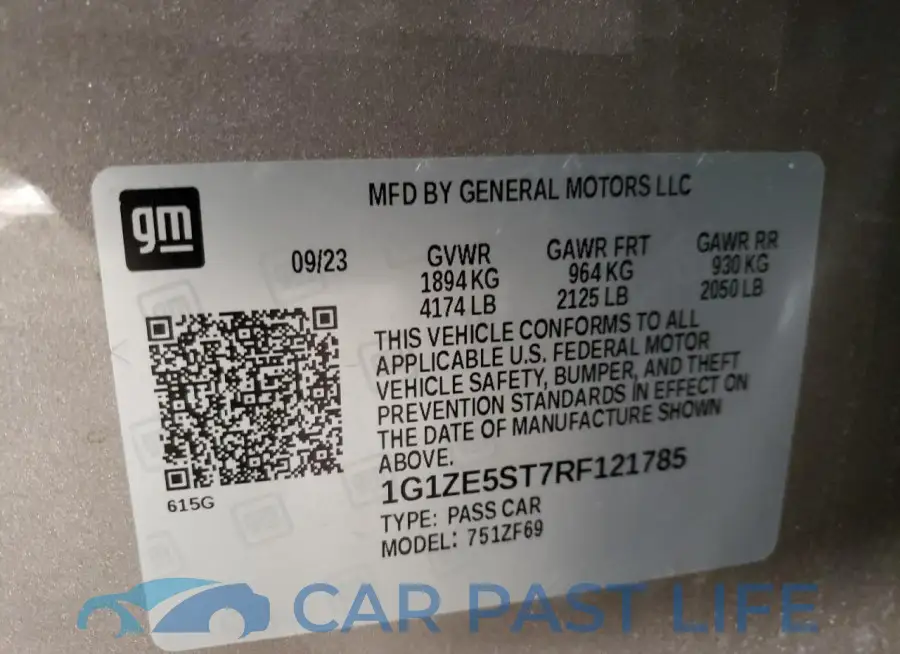 1G1ZE5ST7RF121785# 13