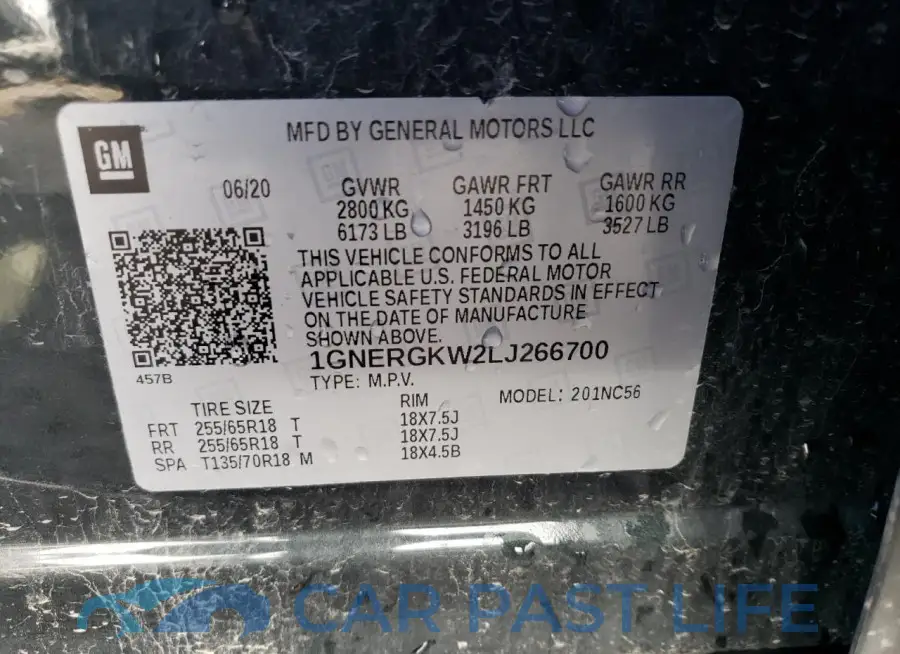 1GNERGKW2LJ266700# 14