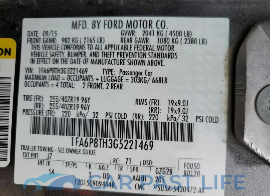 1FA6P8TH3G5221469# 12