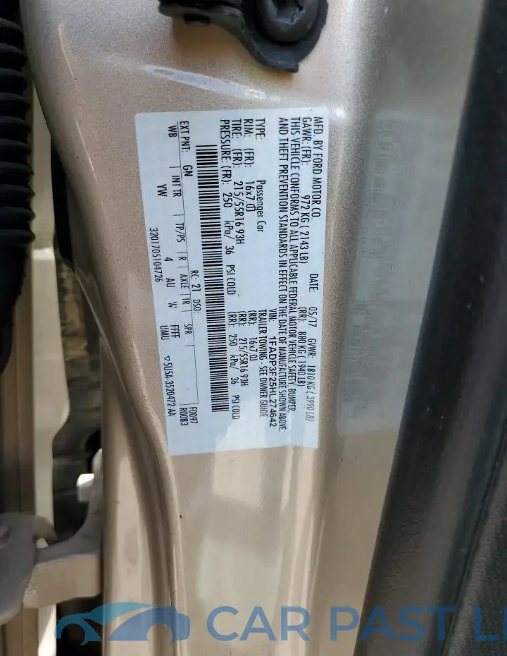 1FADP3F25HL274642# 12