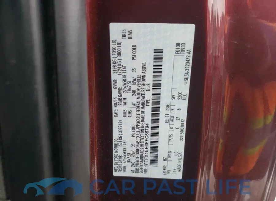 1FTFX1EF6FFC65794# 12
