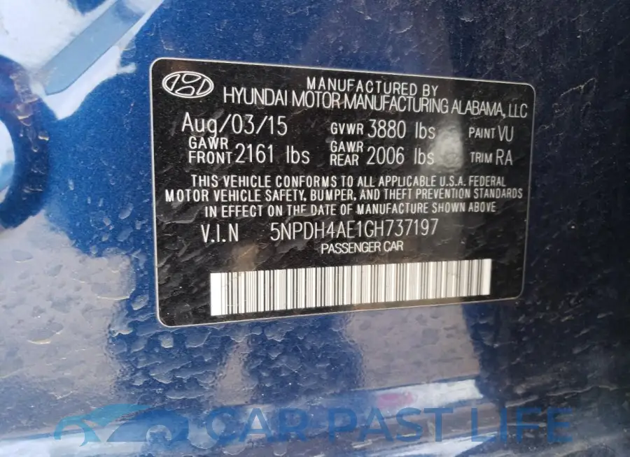5NPDH4AE1GH737197# 12