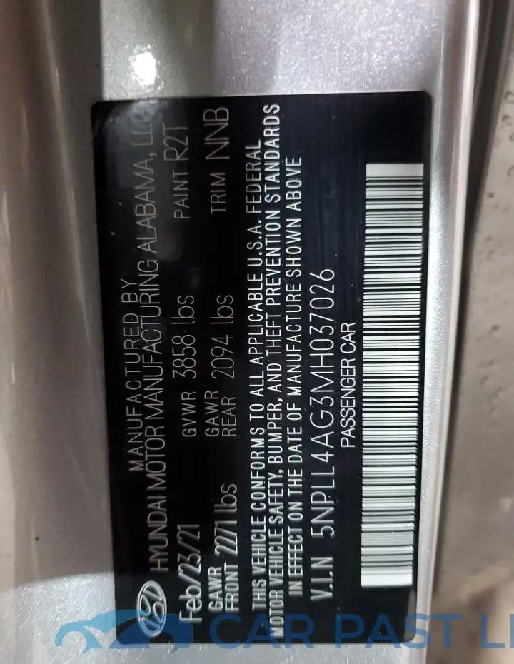 5NPLL4AG3MH037026# 12