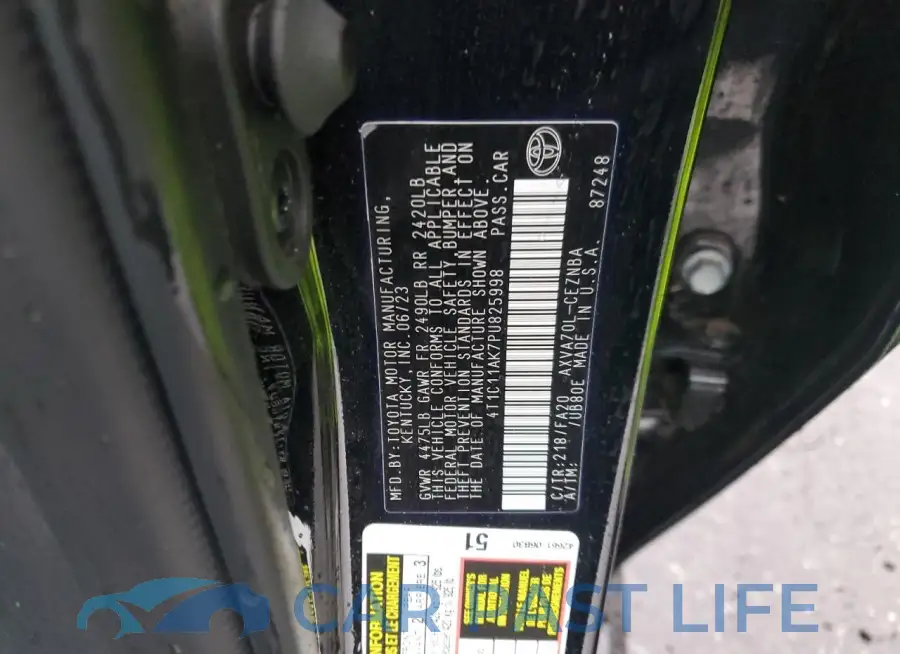 4T1C11AK7PU825998# 12