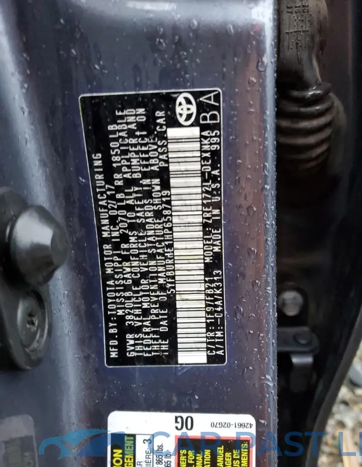 5YFBURHE1HP658719# 12