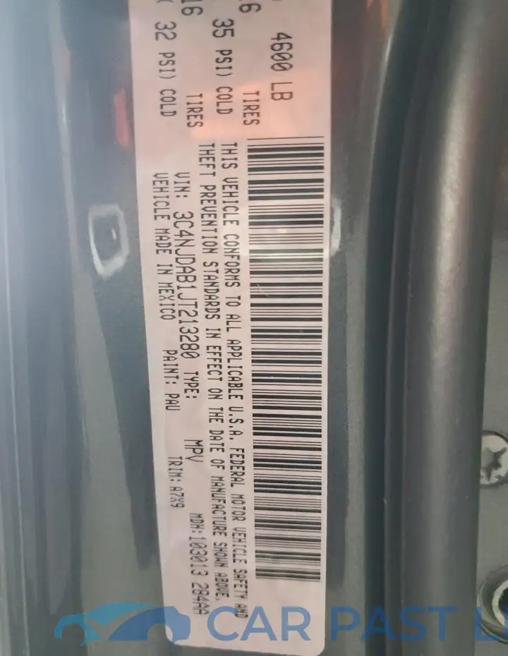 3C4NJDAB1JT213280# 12