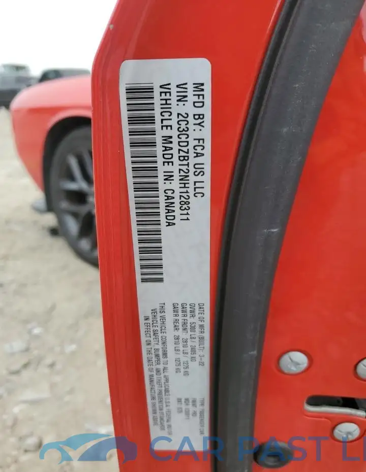 2C3CDZBT2NH128311# 12