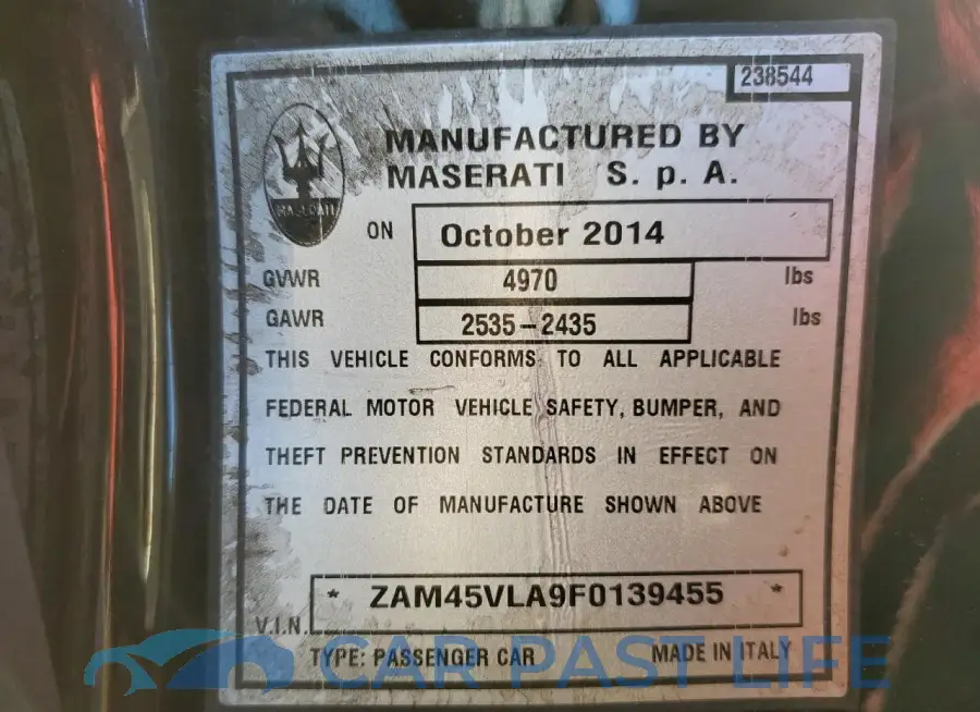 ZAM45VLA9F0139455# 13