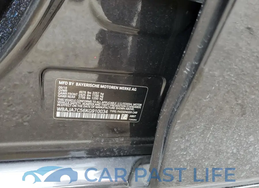 WBAJA7C56KG910034# 12