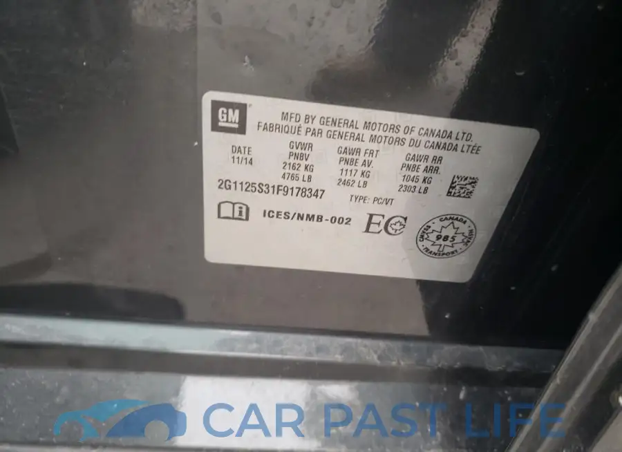 2G1125S31F9178347# 12