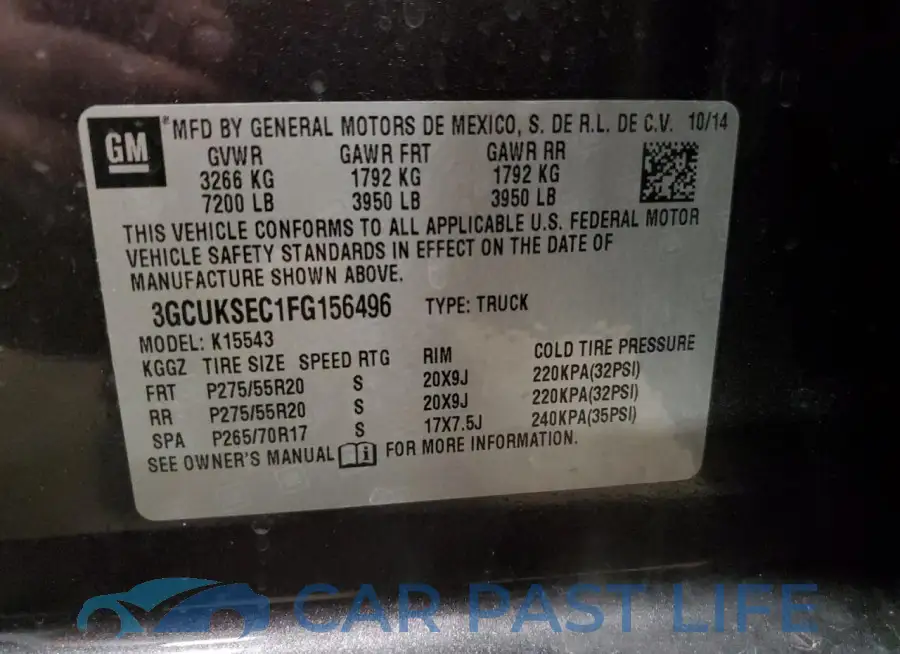 3GCUKSEC1FG156496# 12