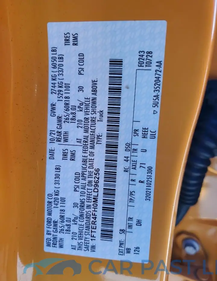 1FTER4FH0MLD96256# 12