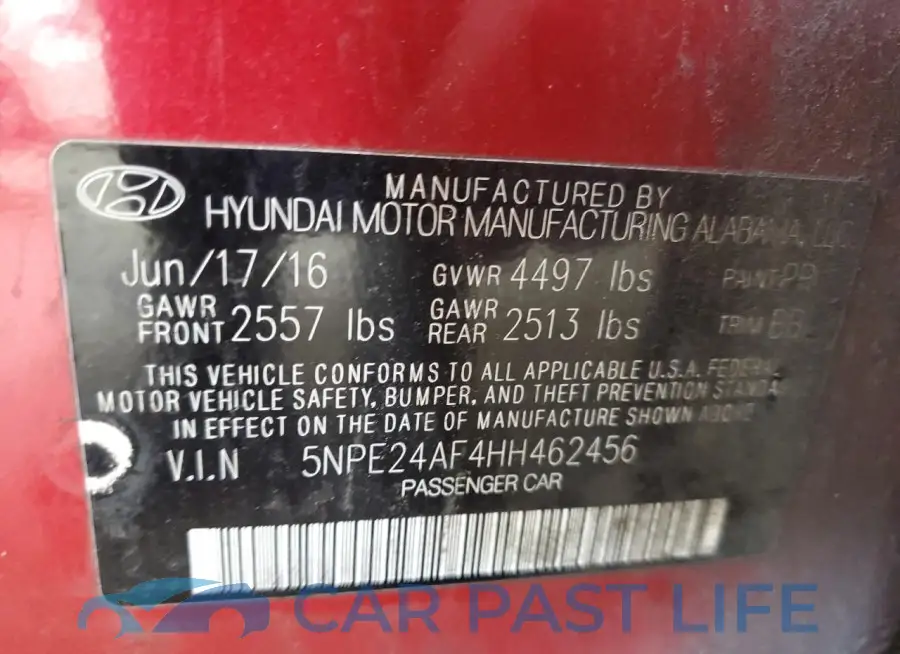 5NPE24AF4HH462456# 12