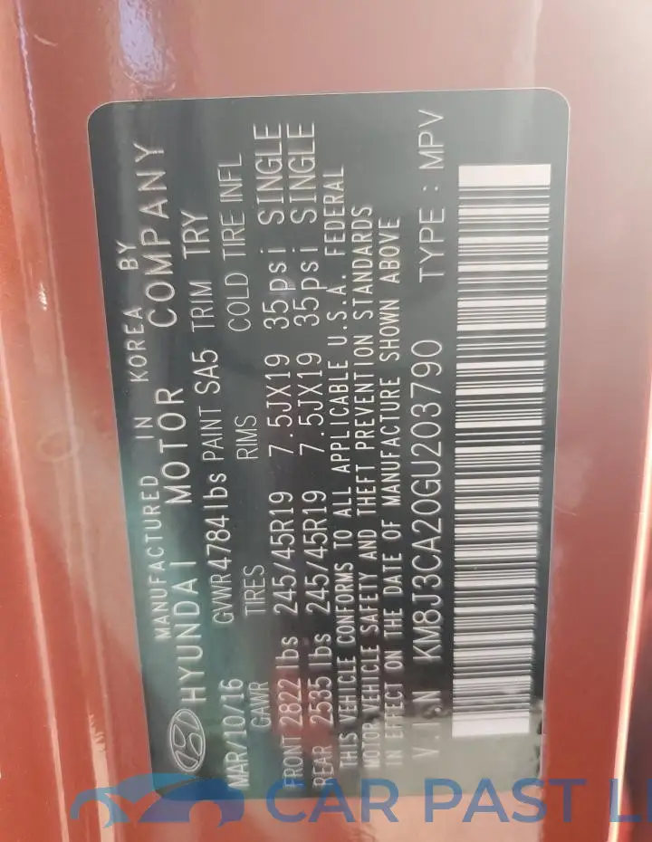 KM8J3CA20GU203790# 14