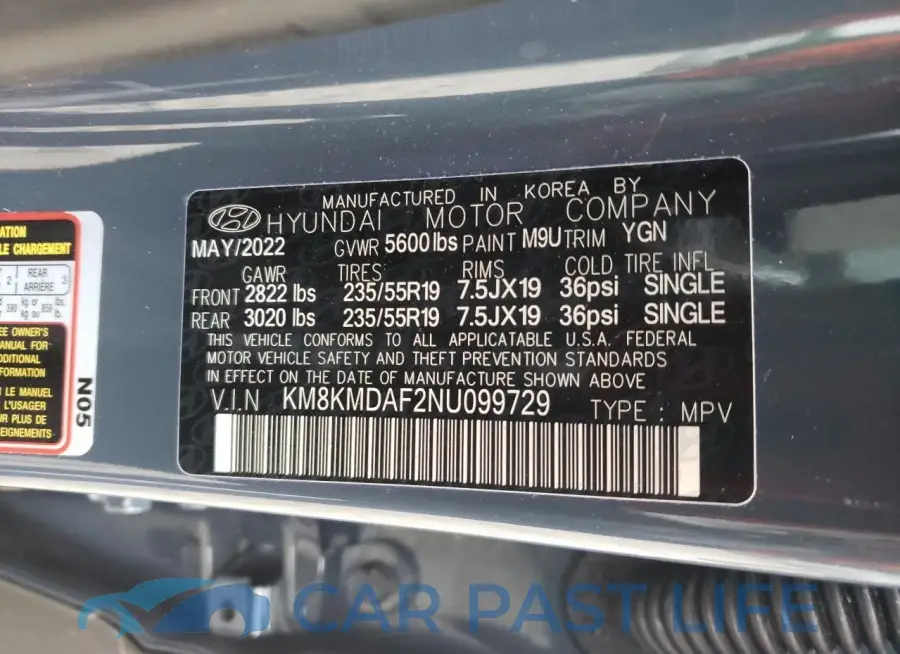 KM8KMDAF2NU099729# 14