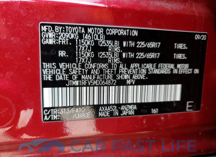 JTMW1RFV5MD064872# 12