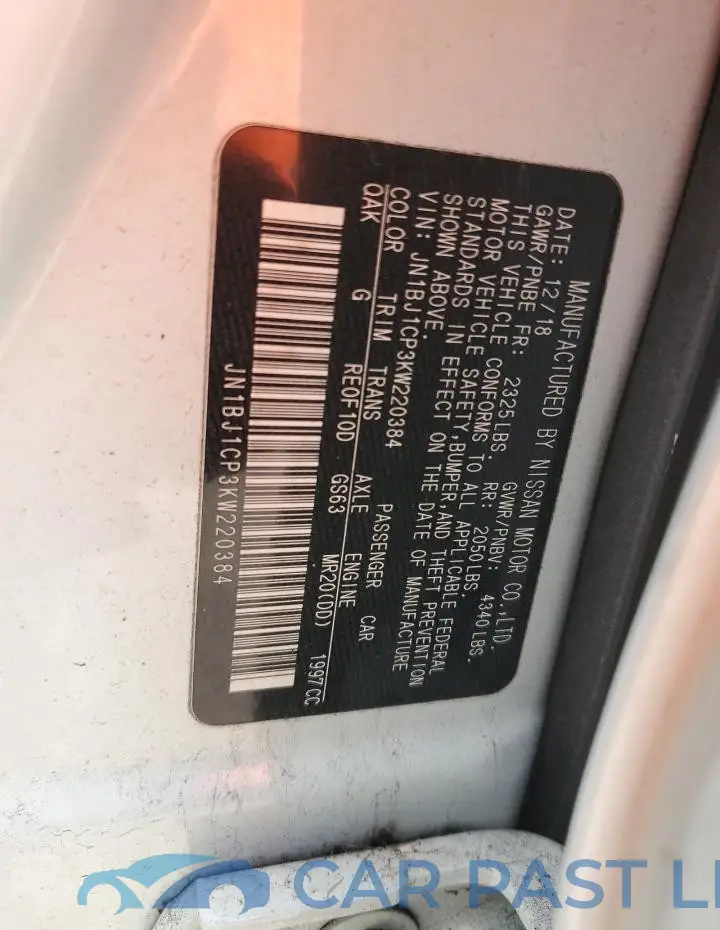 JN1BJ1CP3KW220384# 14