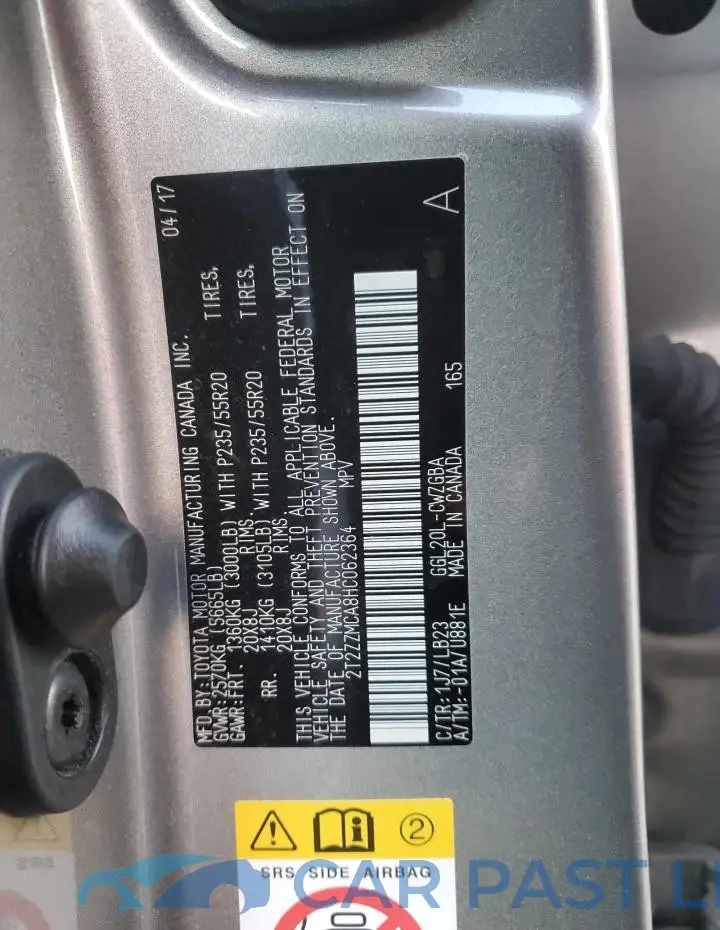 2T2ZZMCA8HC062364# 12