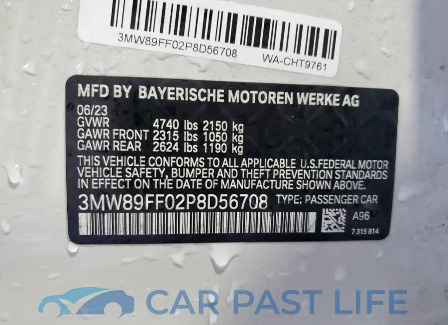 3MW89FF02P8D56708# 12
