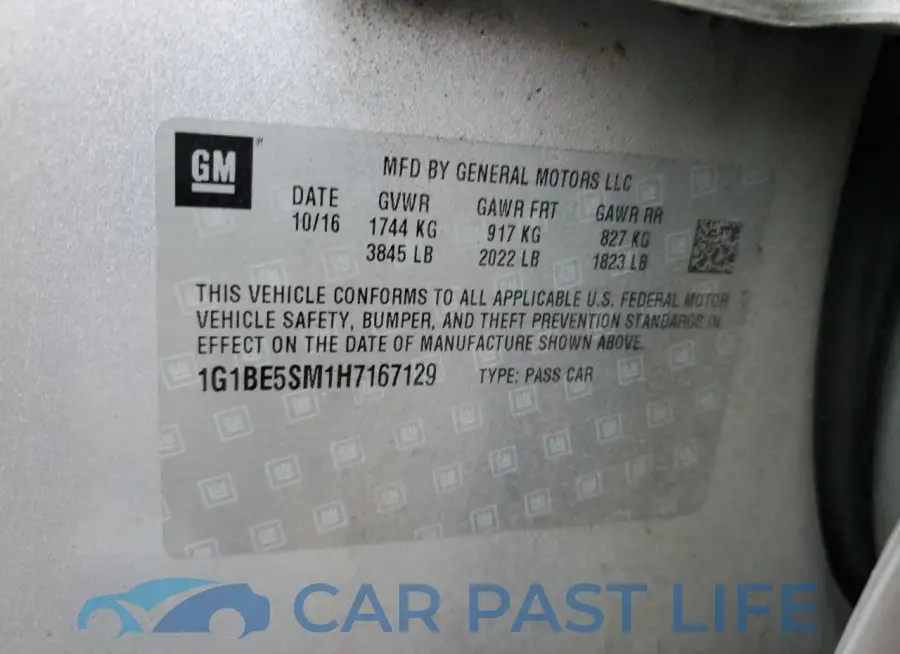 1G1BE5SM1H7167129# 12